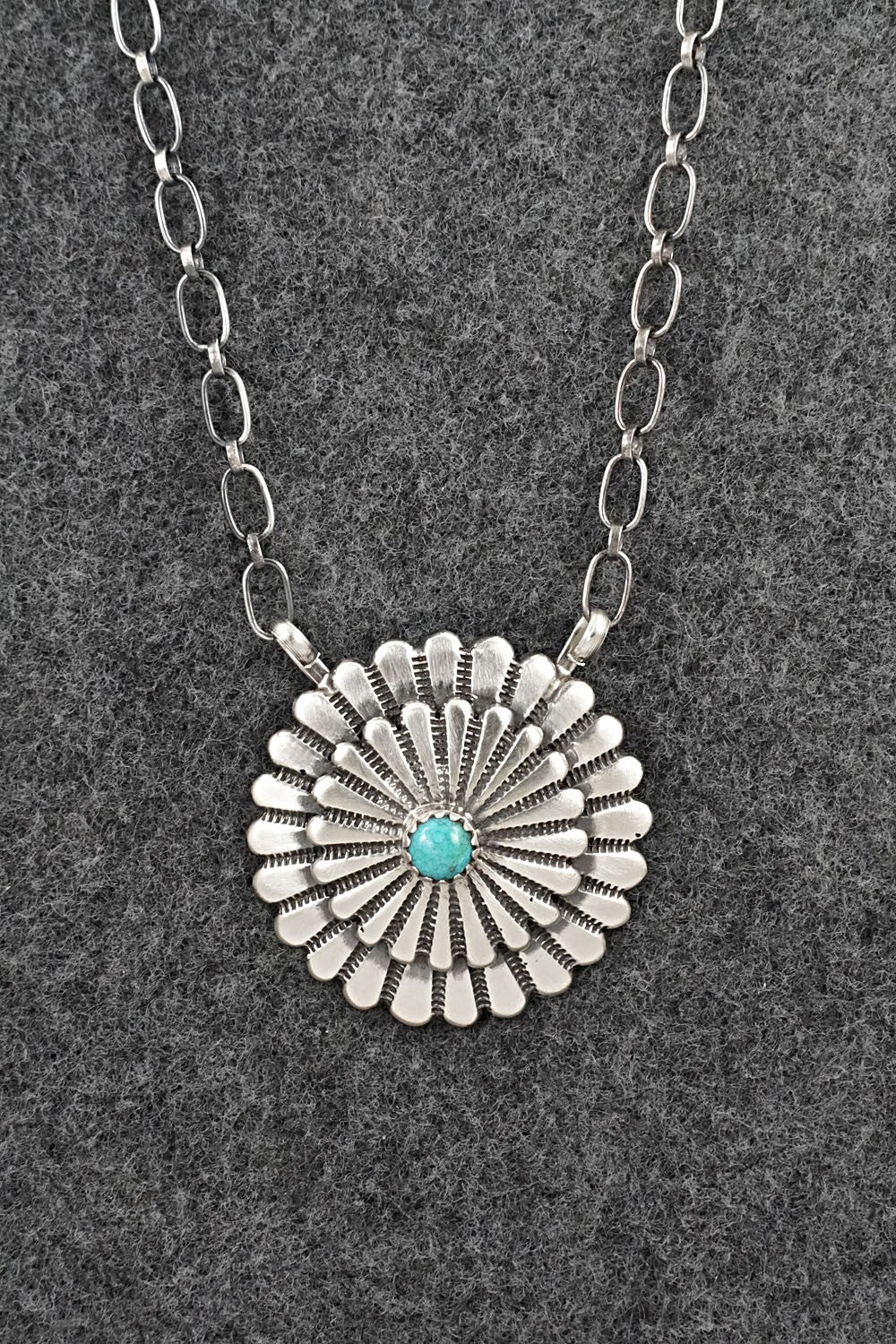 Turquoise & Sterling Silver Necklace - Sheldon Mariano