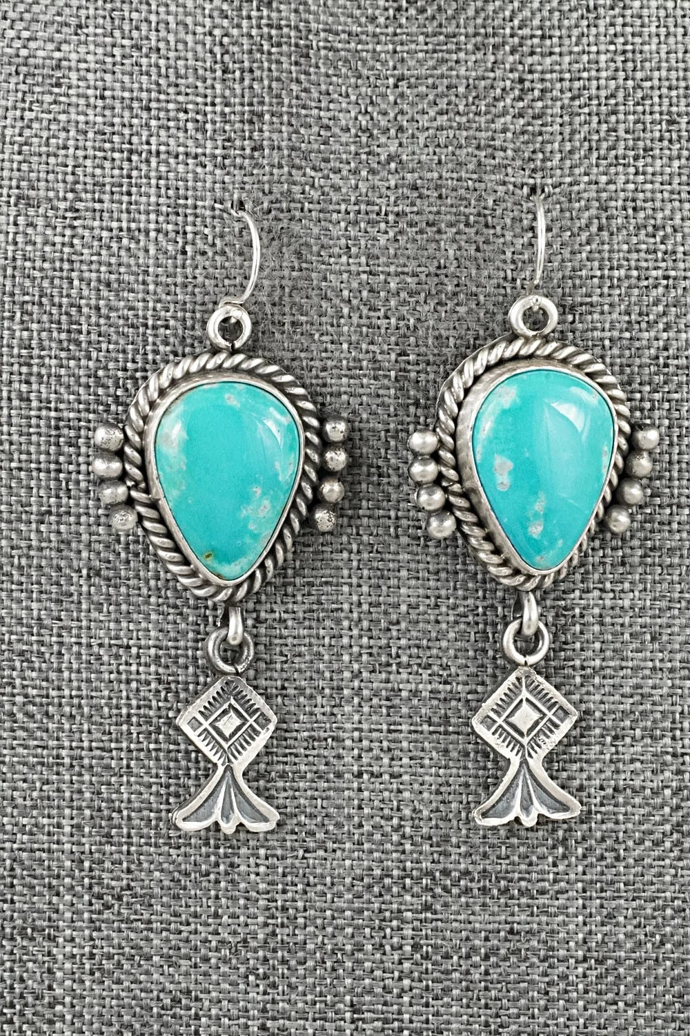 Turquoise & Sterling Silver Earrings - Michael Calladitto