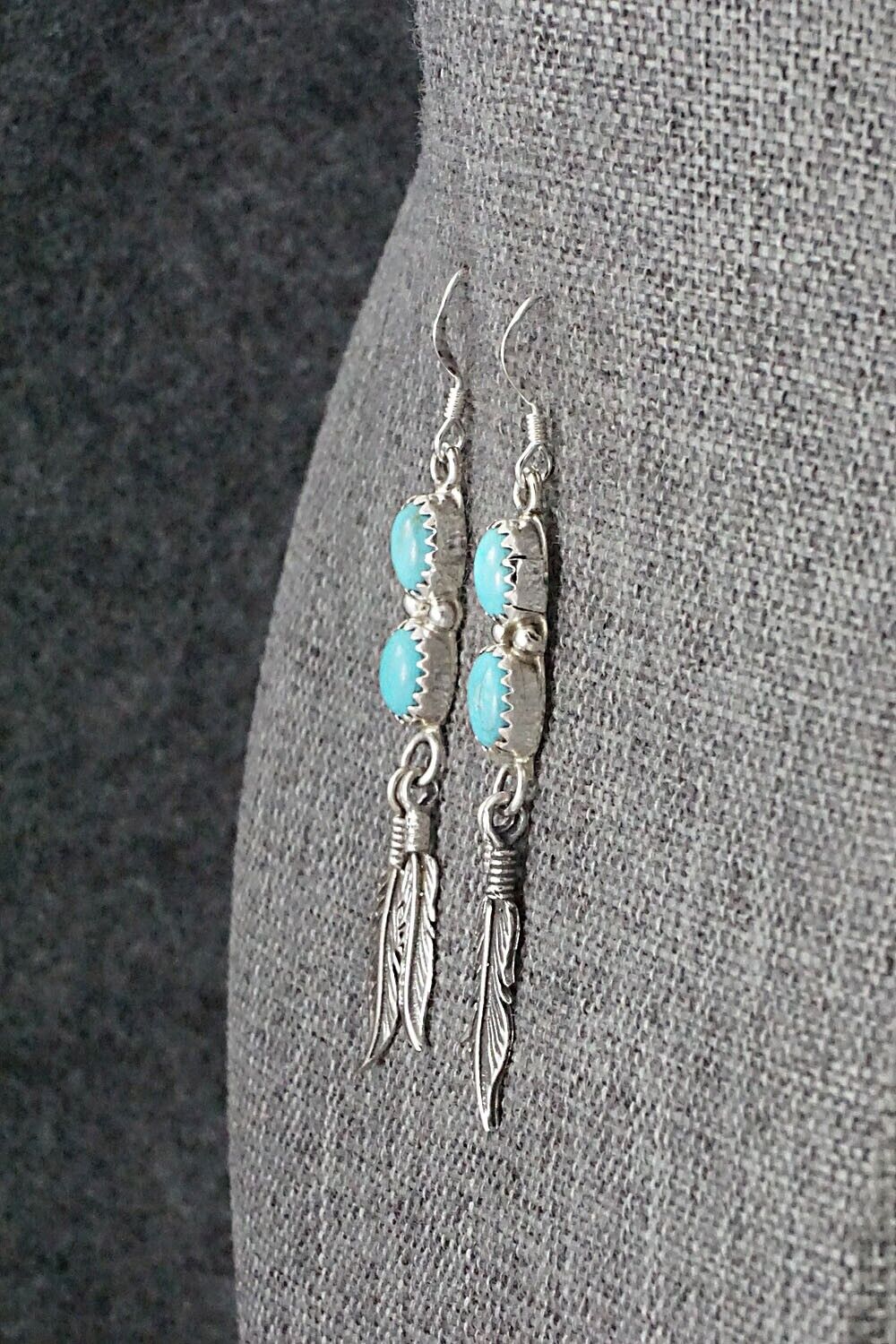 Turquoise & Sterling Silver Earrings - Annie Spencer