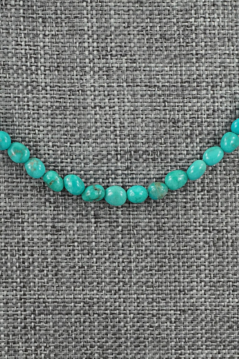 Turquoise & Sterling Silver Necklace 16" - Helen Tsosie