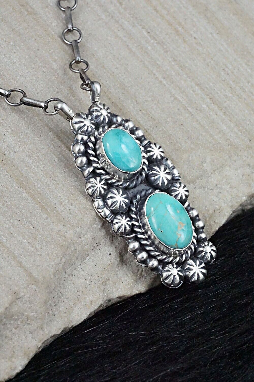 Turquoise & Sterling Silver Necklace - Jeff James