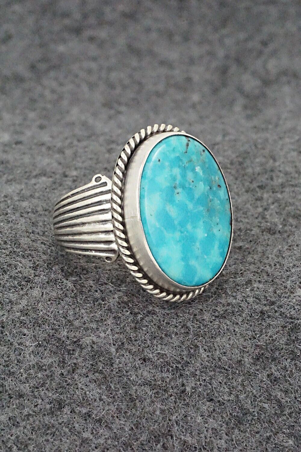 Chunky Sterling Silver with Turquoise newest Ring, sz 6.75