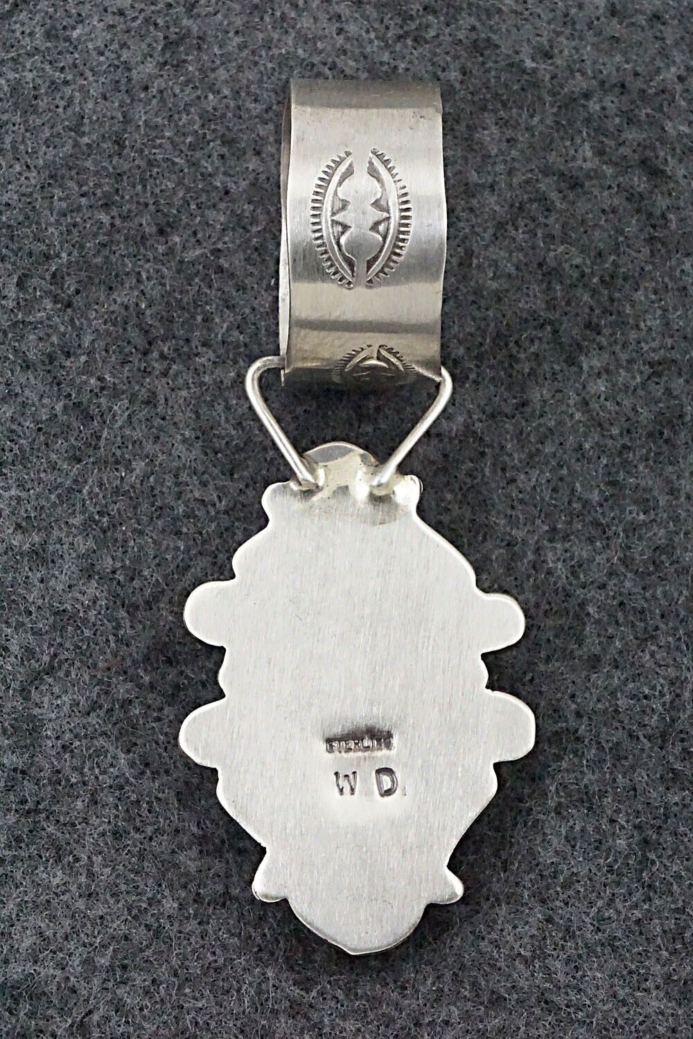 Turquoise and Sterling Silver Pendant - Wilson Dawes