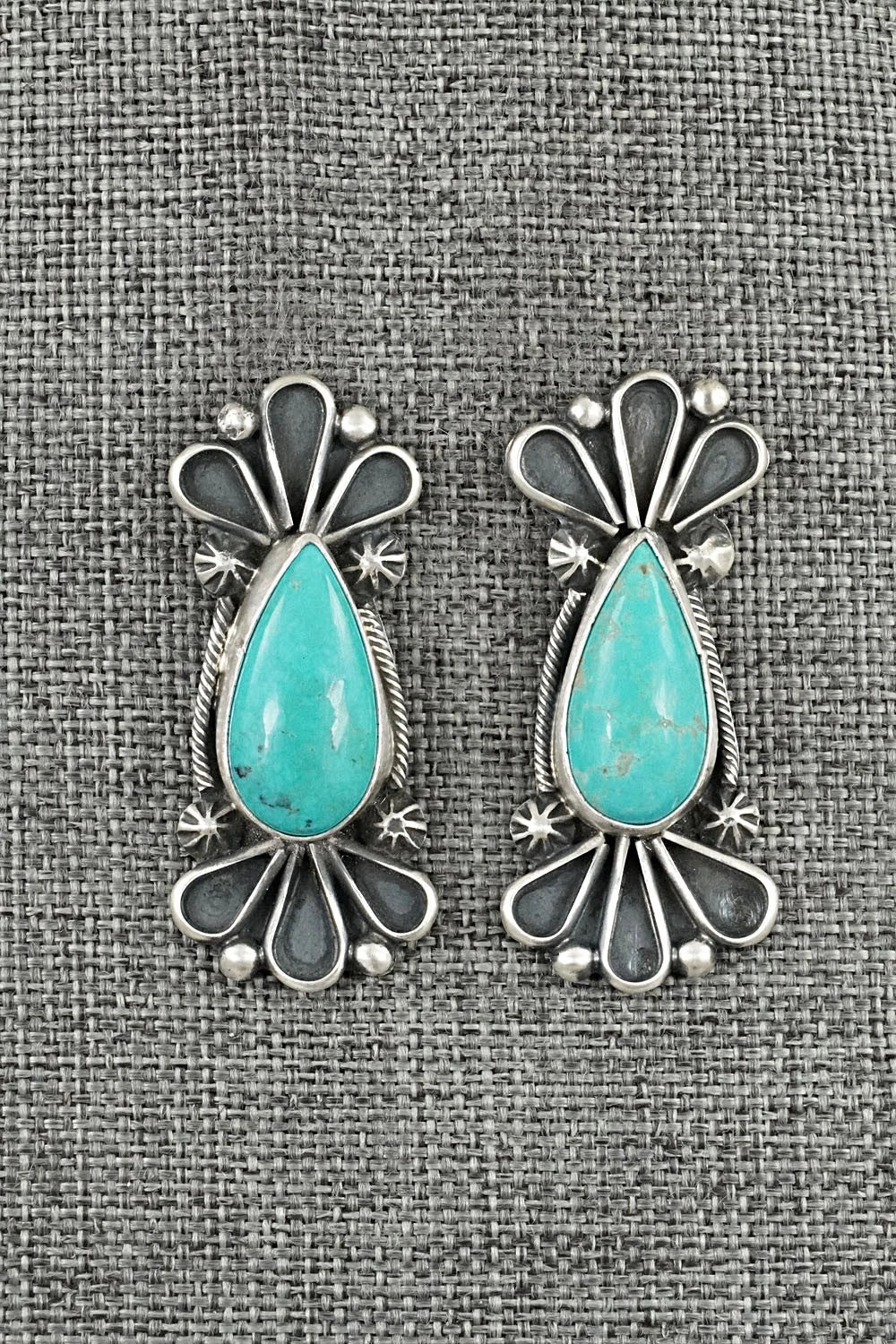 Turquoise & Sterling Silver Earrings - Bobby Johnson