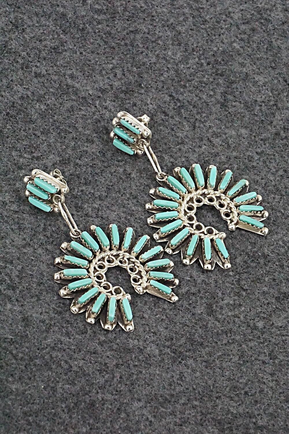 Turquoise & Sterling Silver Earrings - Geraldine Faber