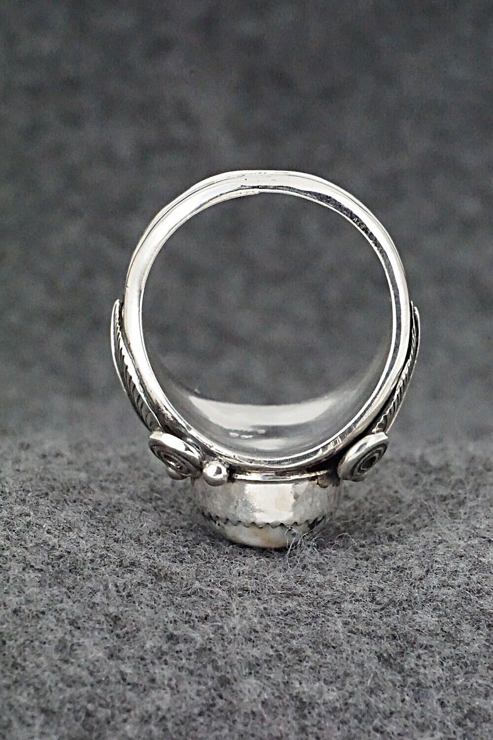 White Buffalo & Sterling Silver Ring - Davey Morgan - Size 13