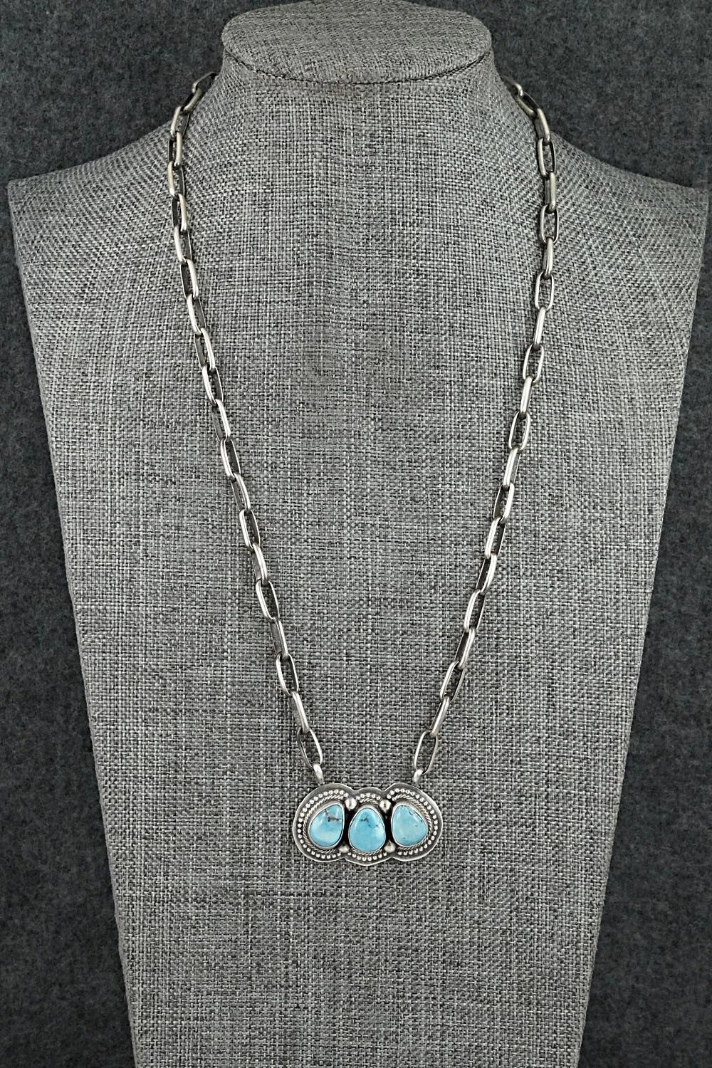 Turquoise & Sterling Silver Necklace - Kathleen Livingston