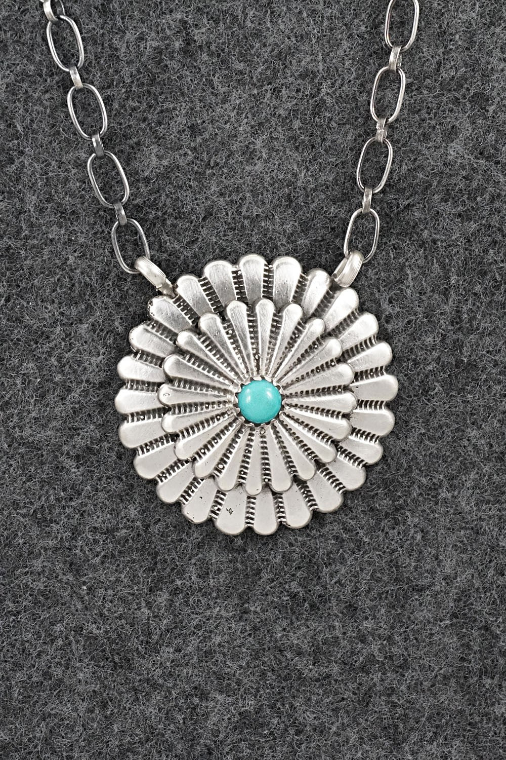 Turquoise & Sterling Silver Necklace - Sheldon Mariano