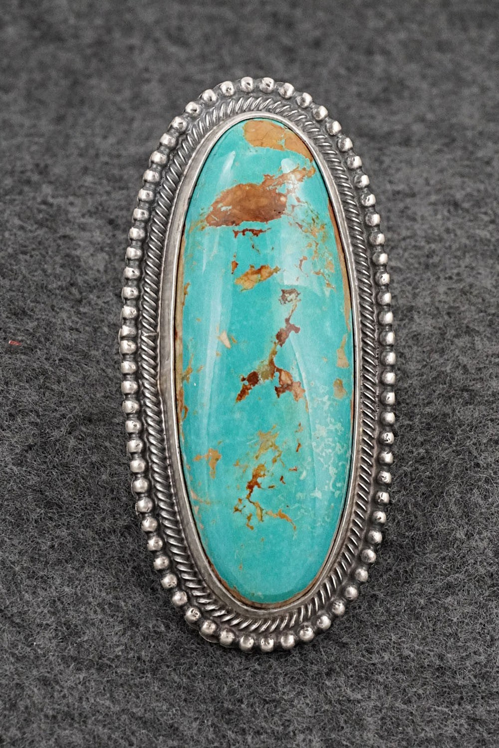 Turquoise & Sterling Silver Ring - Randy Boyd - Size 8.5
