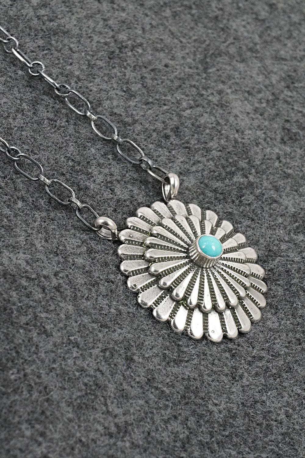 Turquoise & Sterling Silver Necklace - Sheldon Mariano