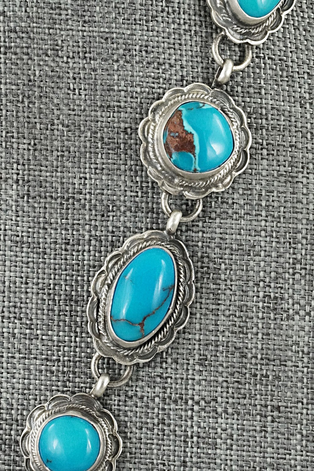Turquoise & Sterling Silver Necklace Set - Bobby Johnson