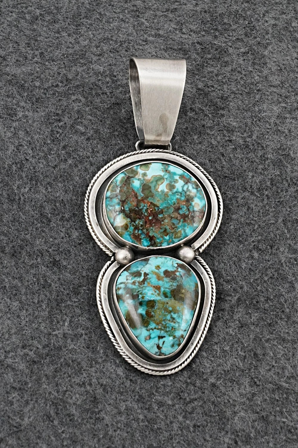 Turquoise & Sterling Silver Pendant - Paul Livingston