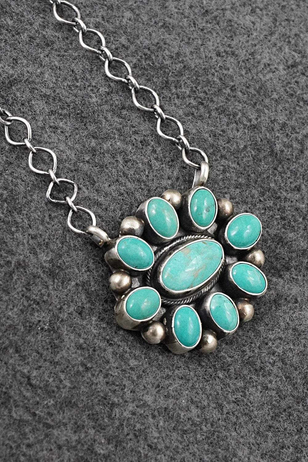 Turquoise & Sterling Silver Necklace - Kathleen Livingston