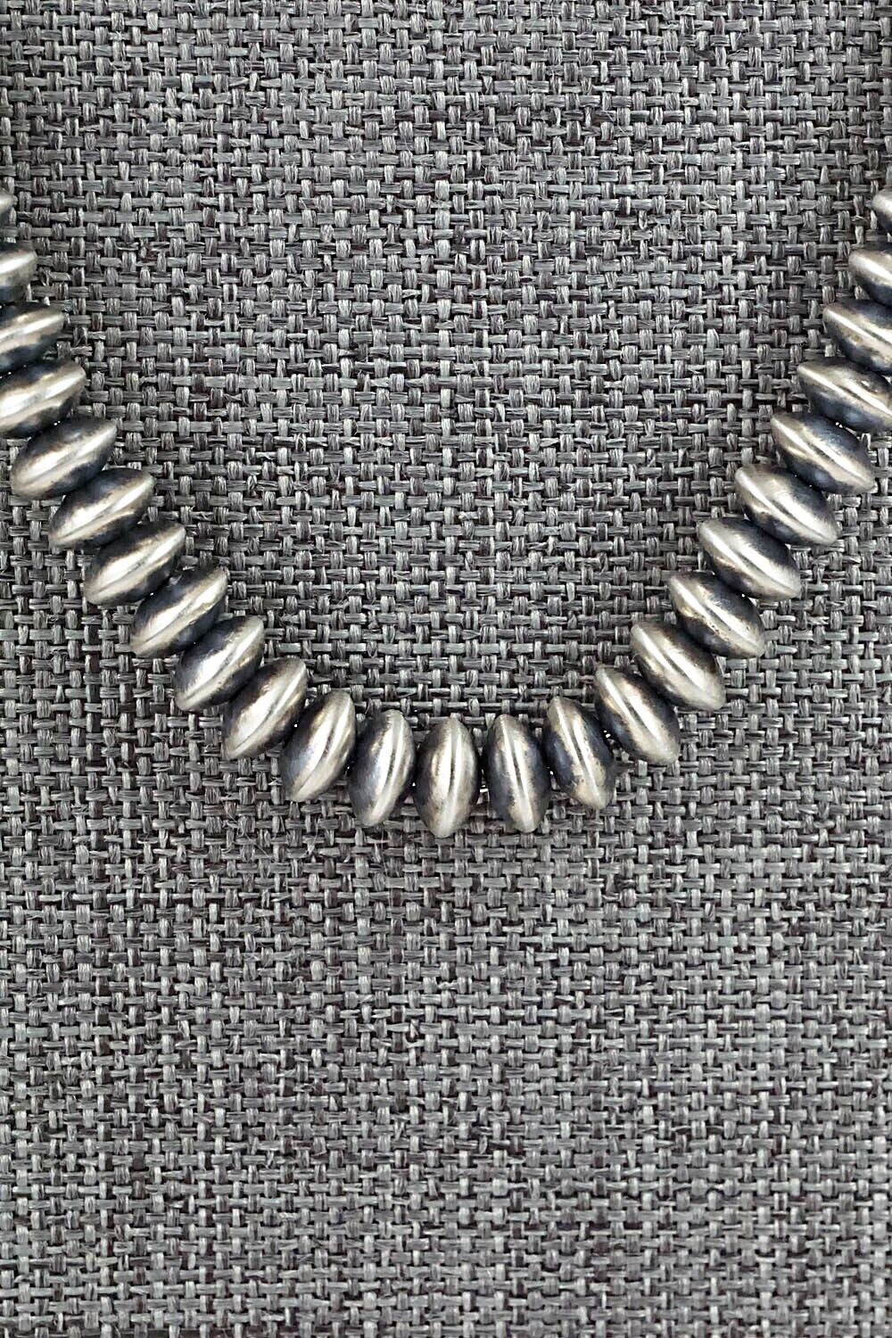 Sterling Silver Navajo Pearl Necklace 20" - Dorinda Mariano