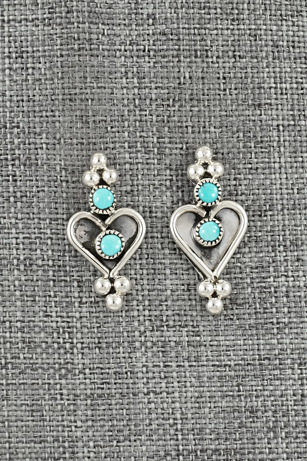 Turquoise & Sterling Silver Earrings - Angie Platero