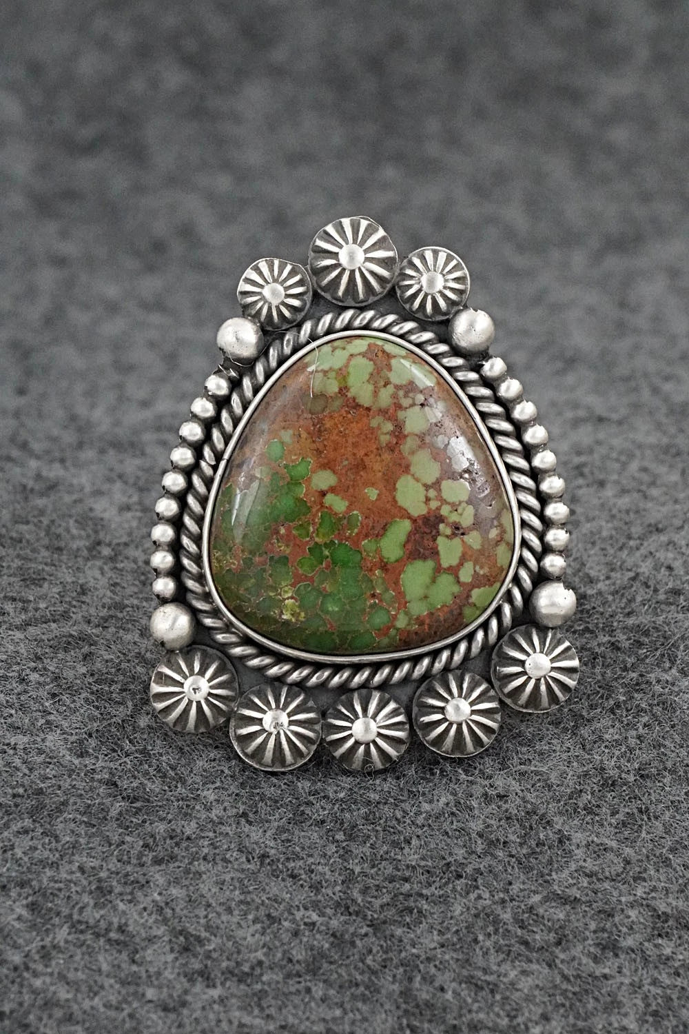 Turquoise & Sterling Silver Ring - Michael Calladitto - Size 9