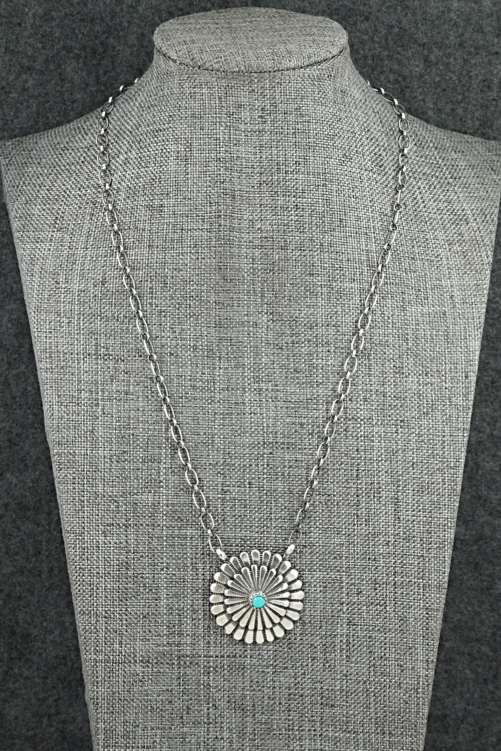 Turquoise & Sterling Silver Necklace - Sheldon Mariano