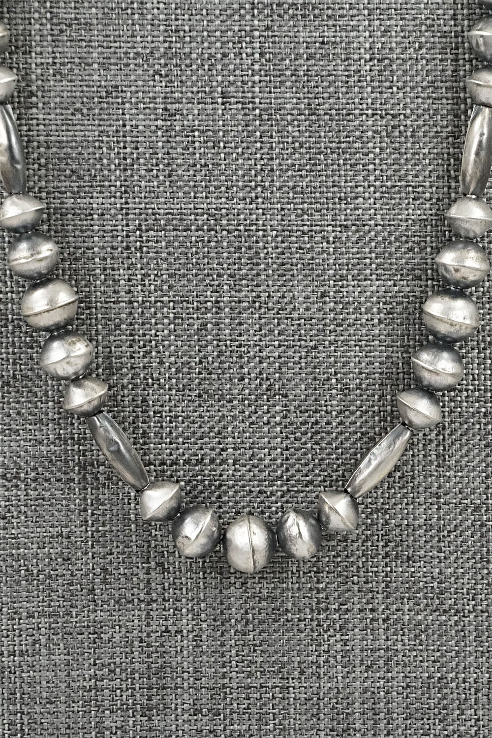Sterling Silver Navajo Pearl Necklace 24" - Vintage