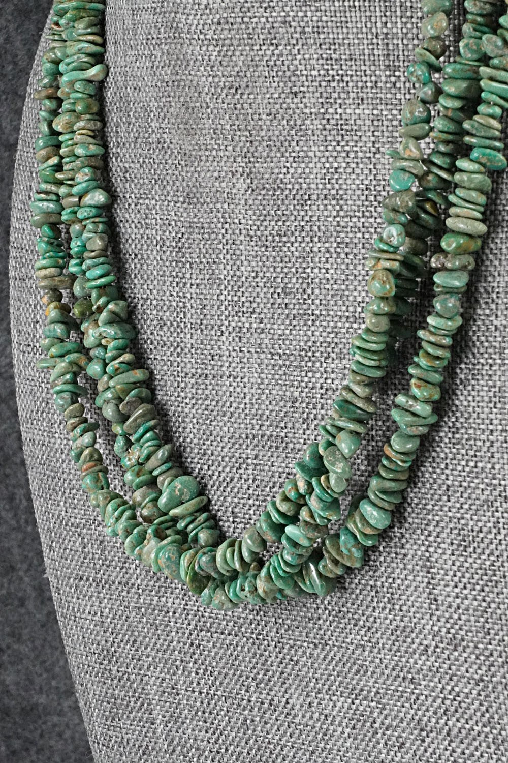 Turquoise & Sterling Silver Necklace 18" - Doreen Jake