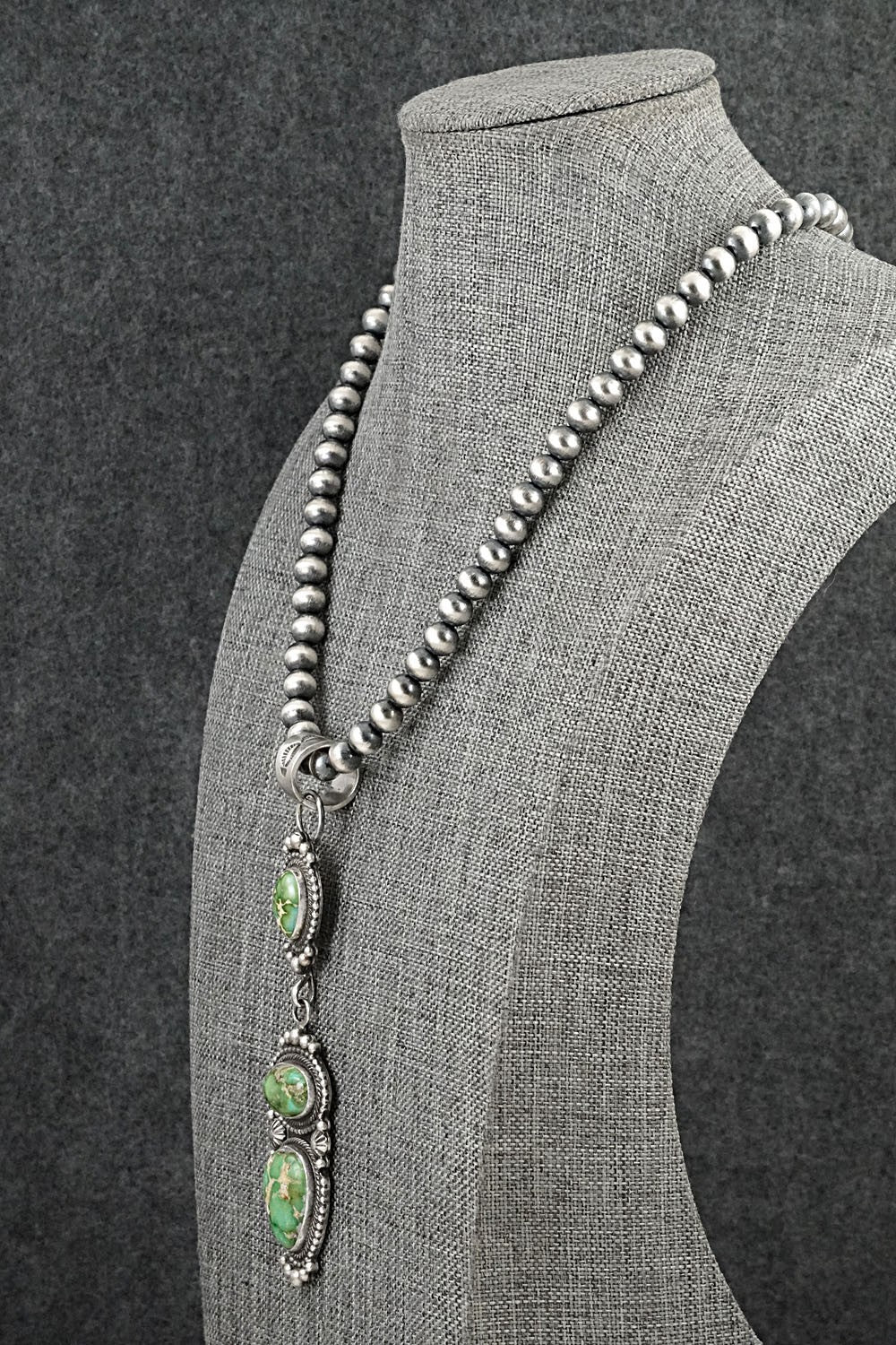 Turquoise & Sterling Silver Necklace - Tom Lewis
