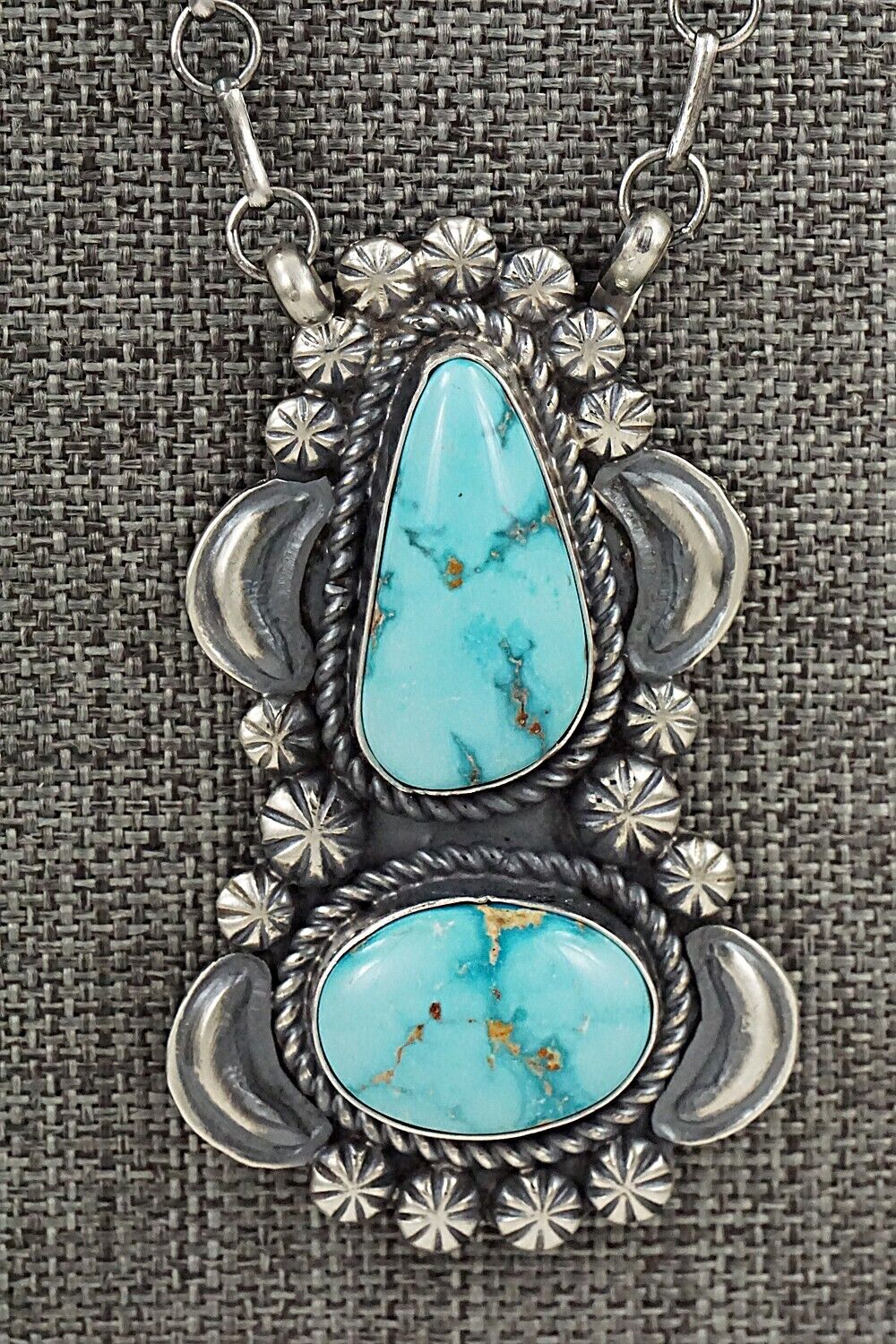 Turquoise & Sterling Silver Necklace - Jeff James
