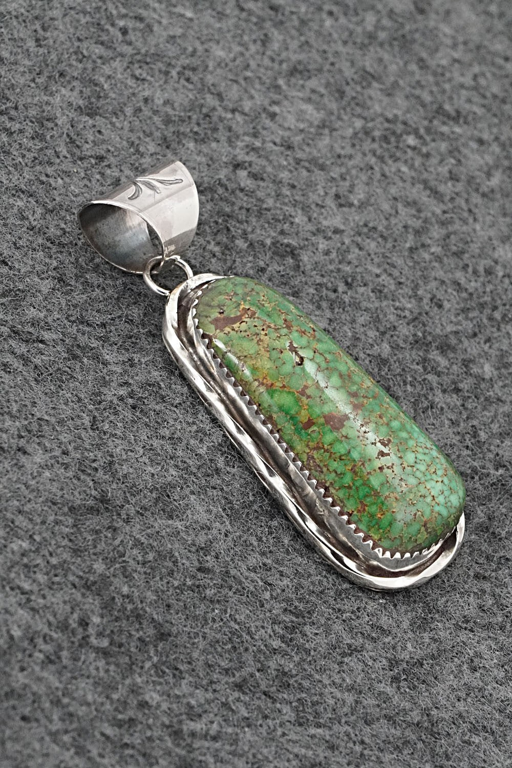 Turquoise & Sterling Silver Pendant - Ernest Hawthorne