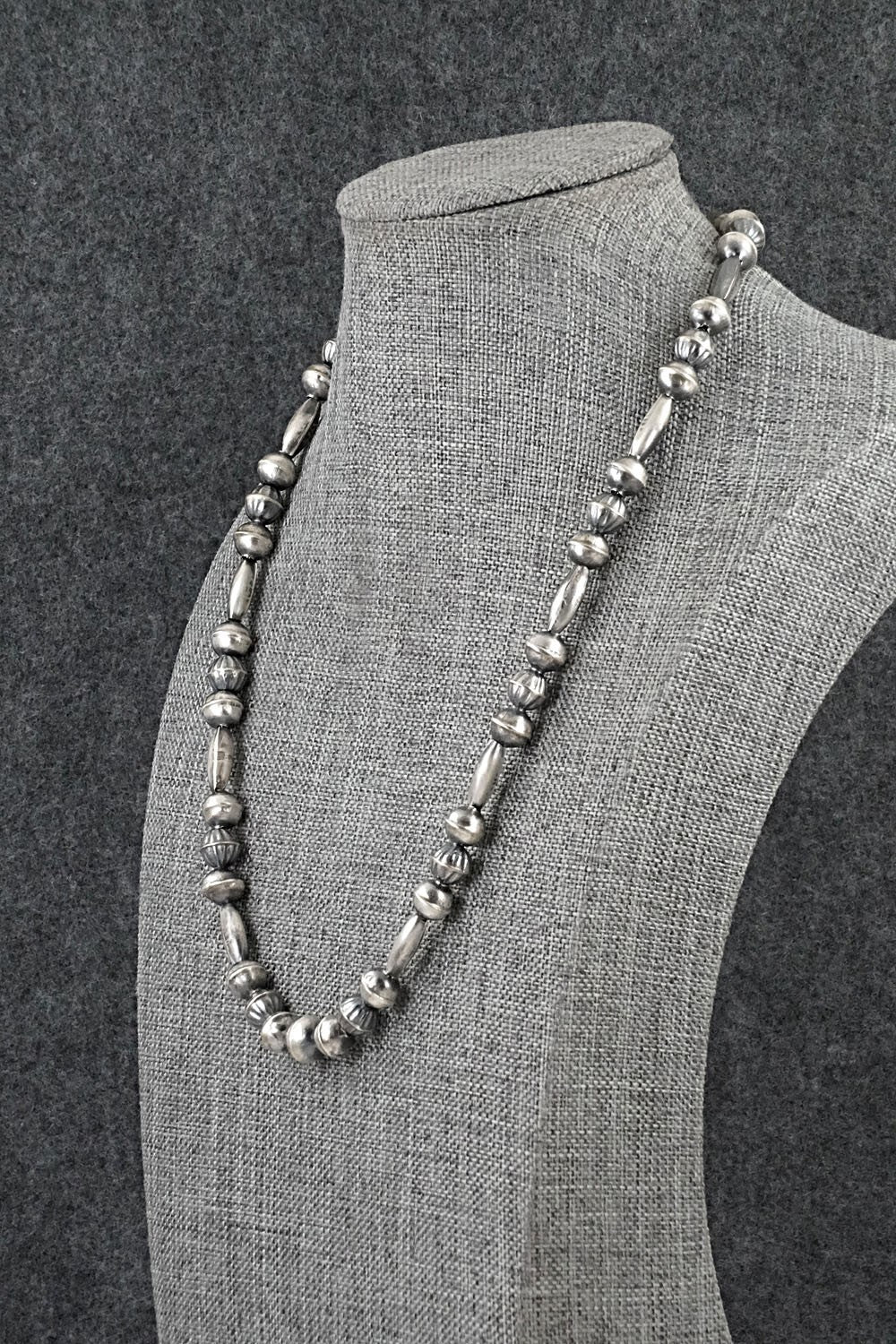 Sterling Silver Navajo Pearl Necklace 18" - Vintage