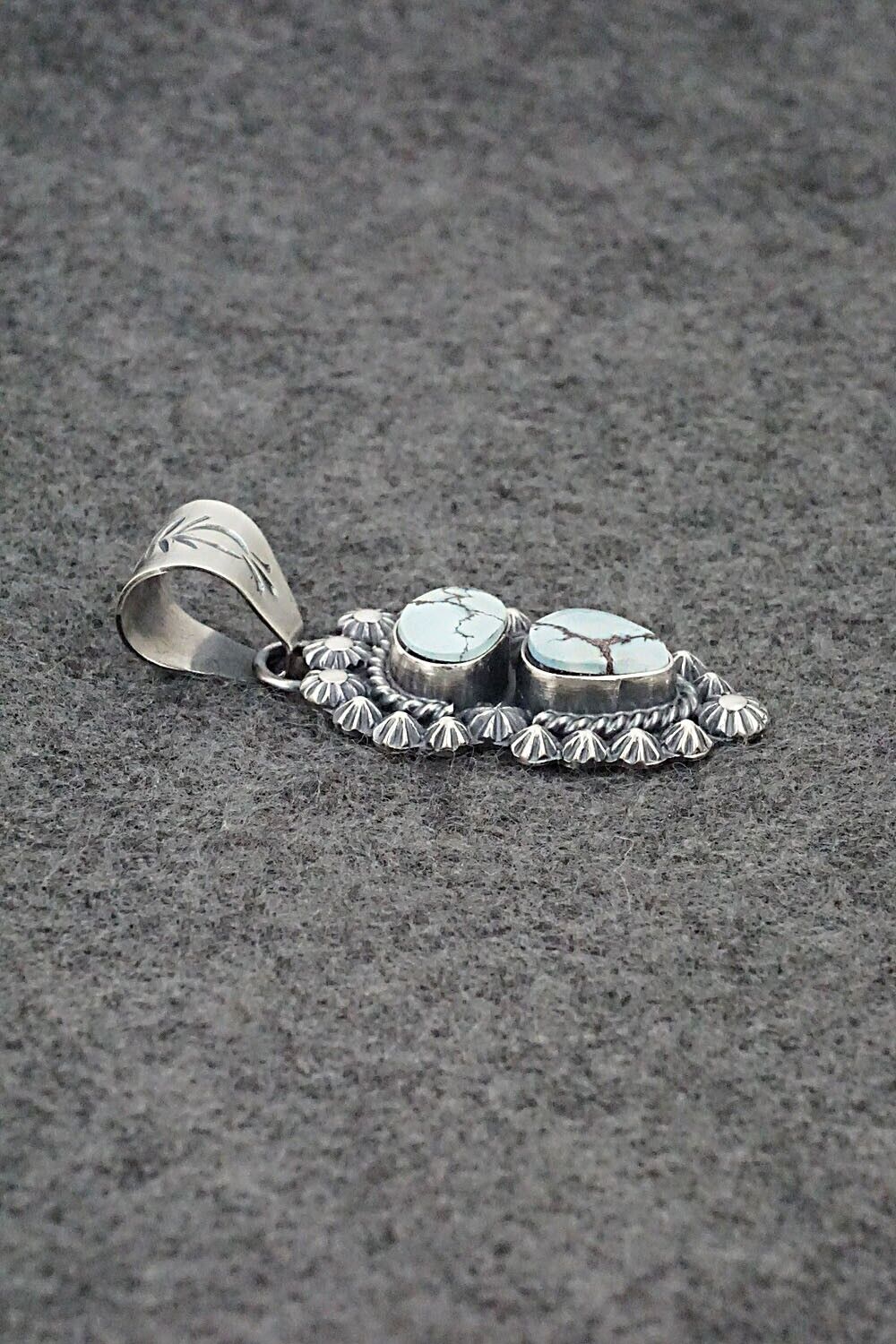 Turquoise & Sterling Silver Pendant - Raymond Delgarito
