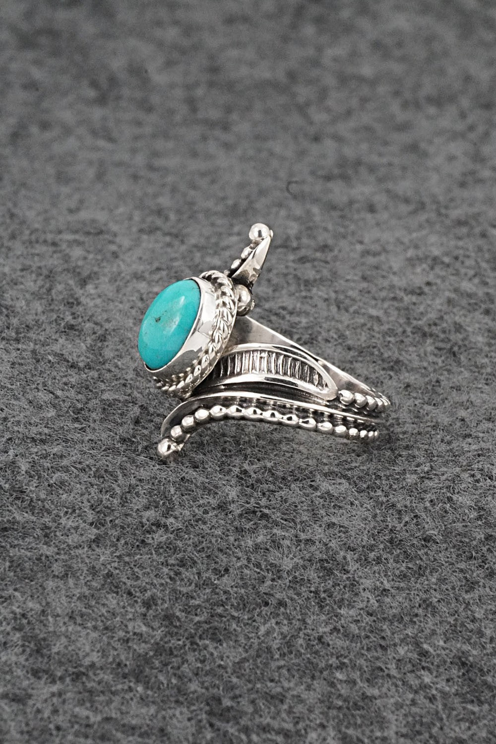 Turquoise & Sterling Silver Ring - Thomas Yazzie - Size 6.75