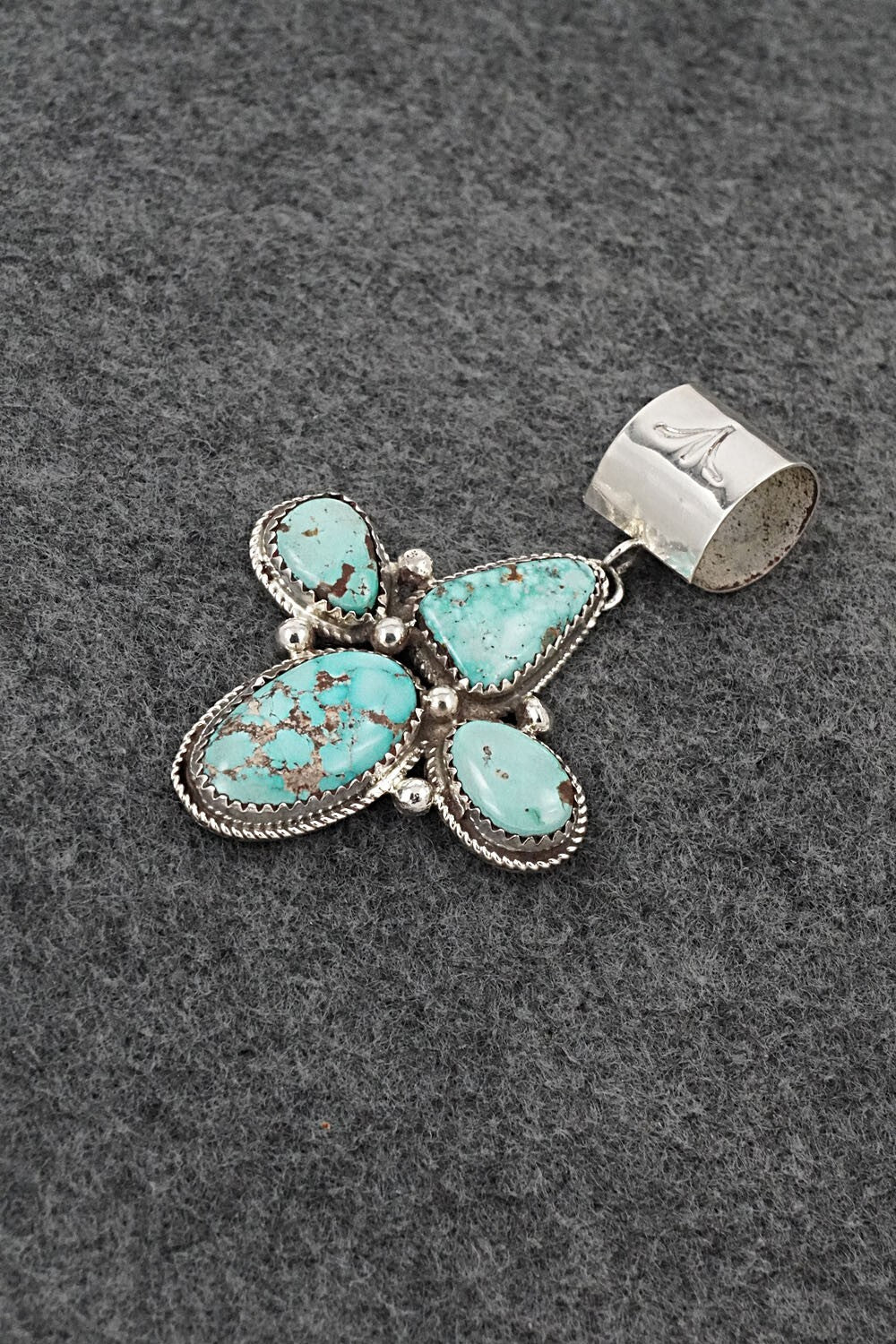 Turquoise & Sterling Silver Pendant - Ernest Hawthorne