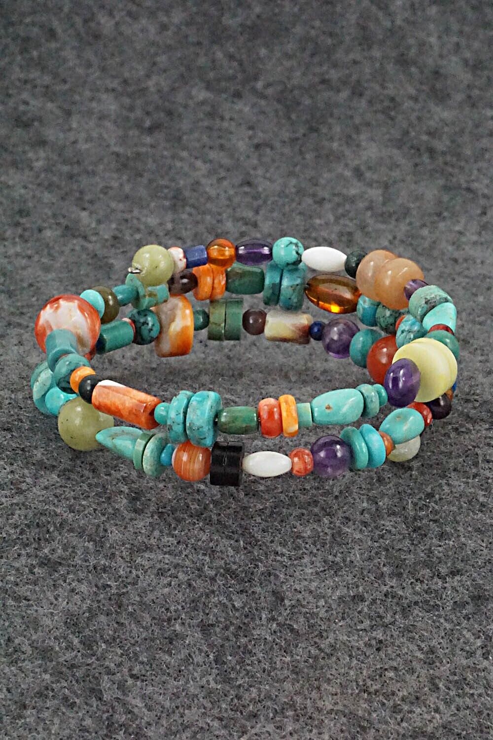 Multi-Stone Beaded Wrap Bracelet - Helen Tsosie