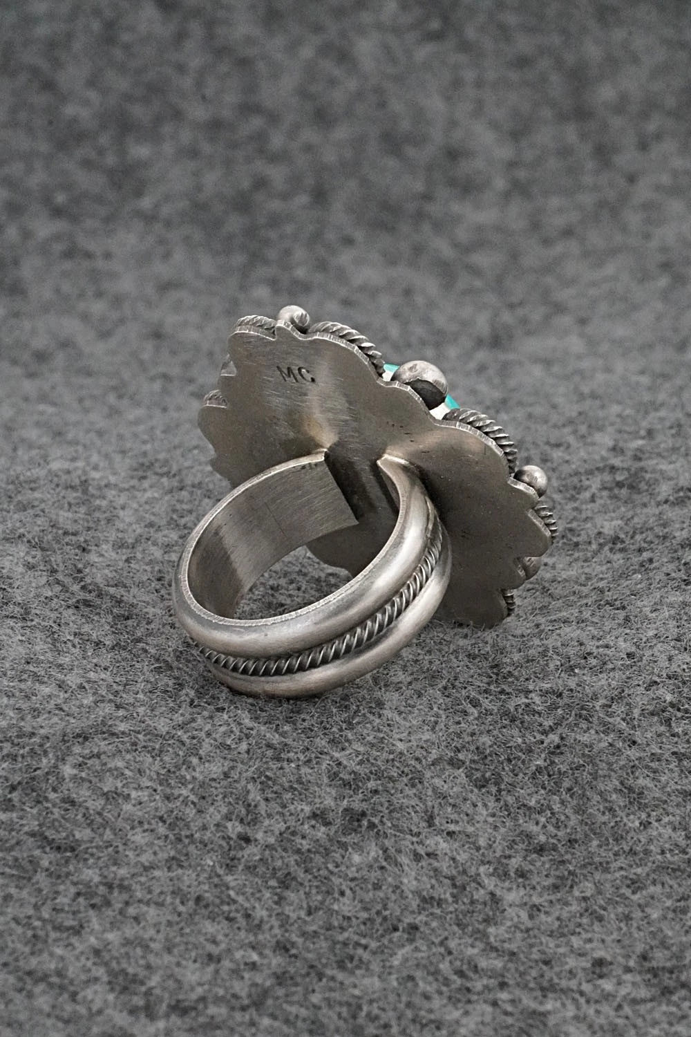 Turquoise & Sterling Silver Ring - Michael Calladitto - Size 8