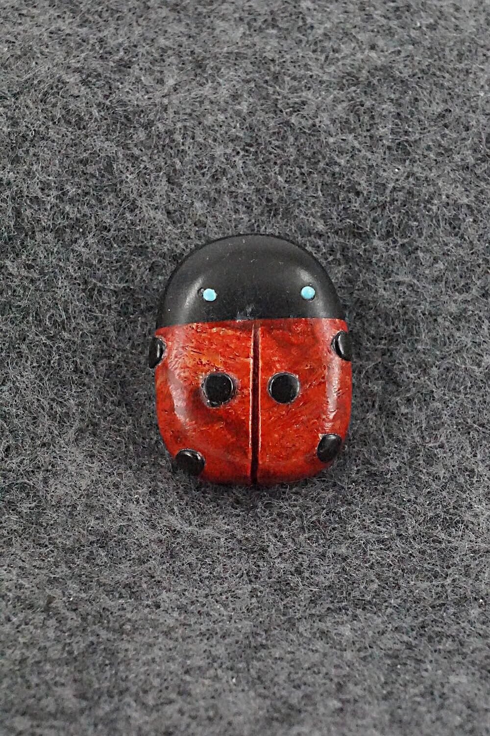 Ladybug Zuni Fetish Carving - Reynold Lunasee
