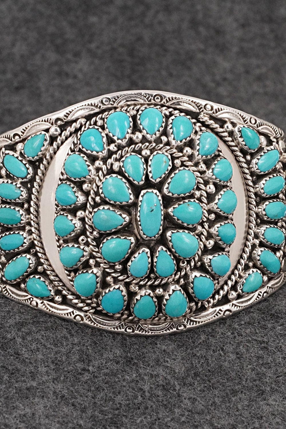 Turquoise and Sterling Silver Bracelet & Ring Set - Tina Jones - Size 8