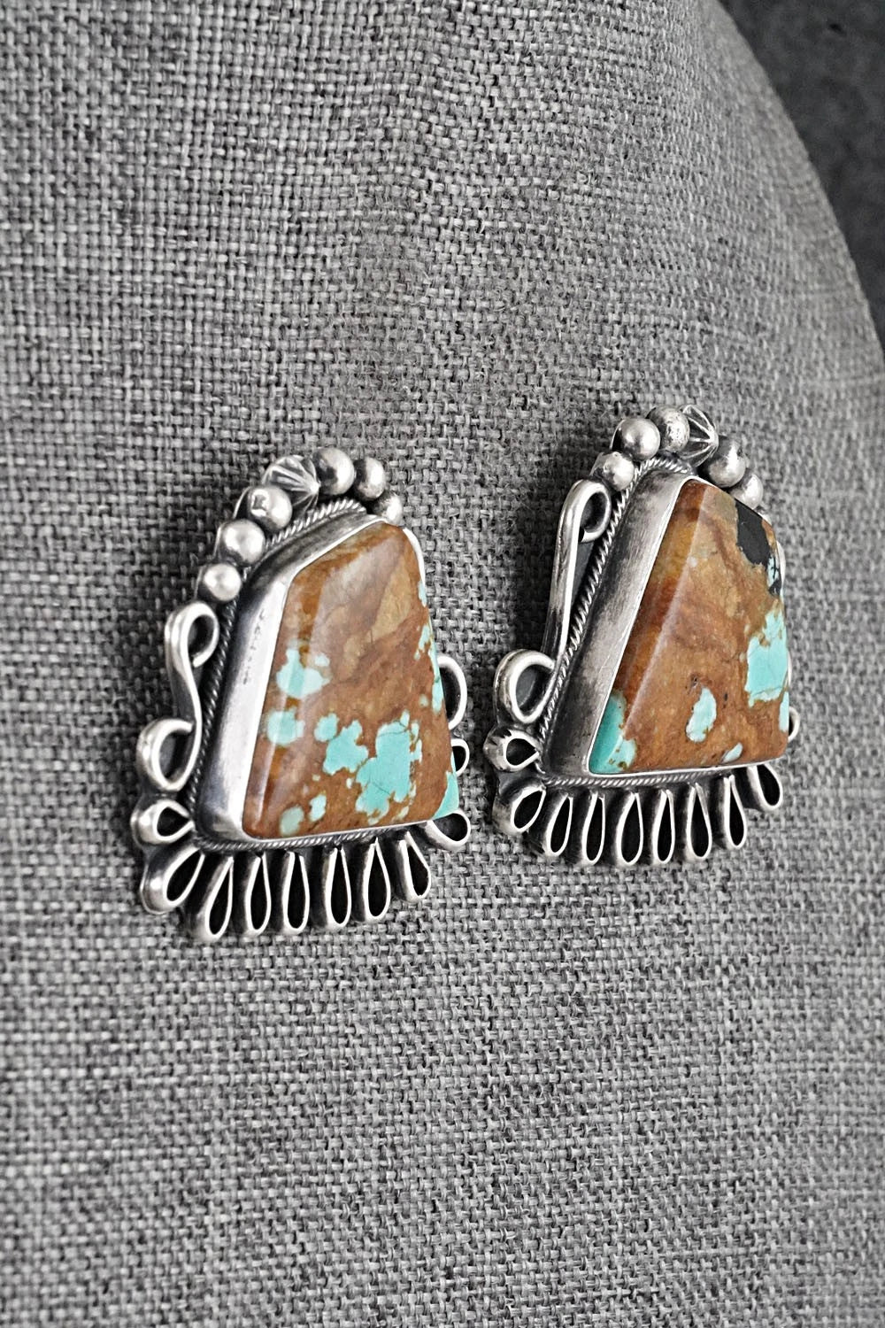 Turquoise & Sterling Silver Necklace and Earrings Set - Bob Becenti