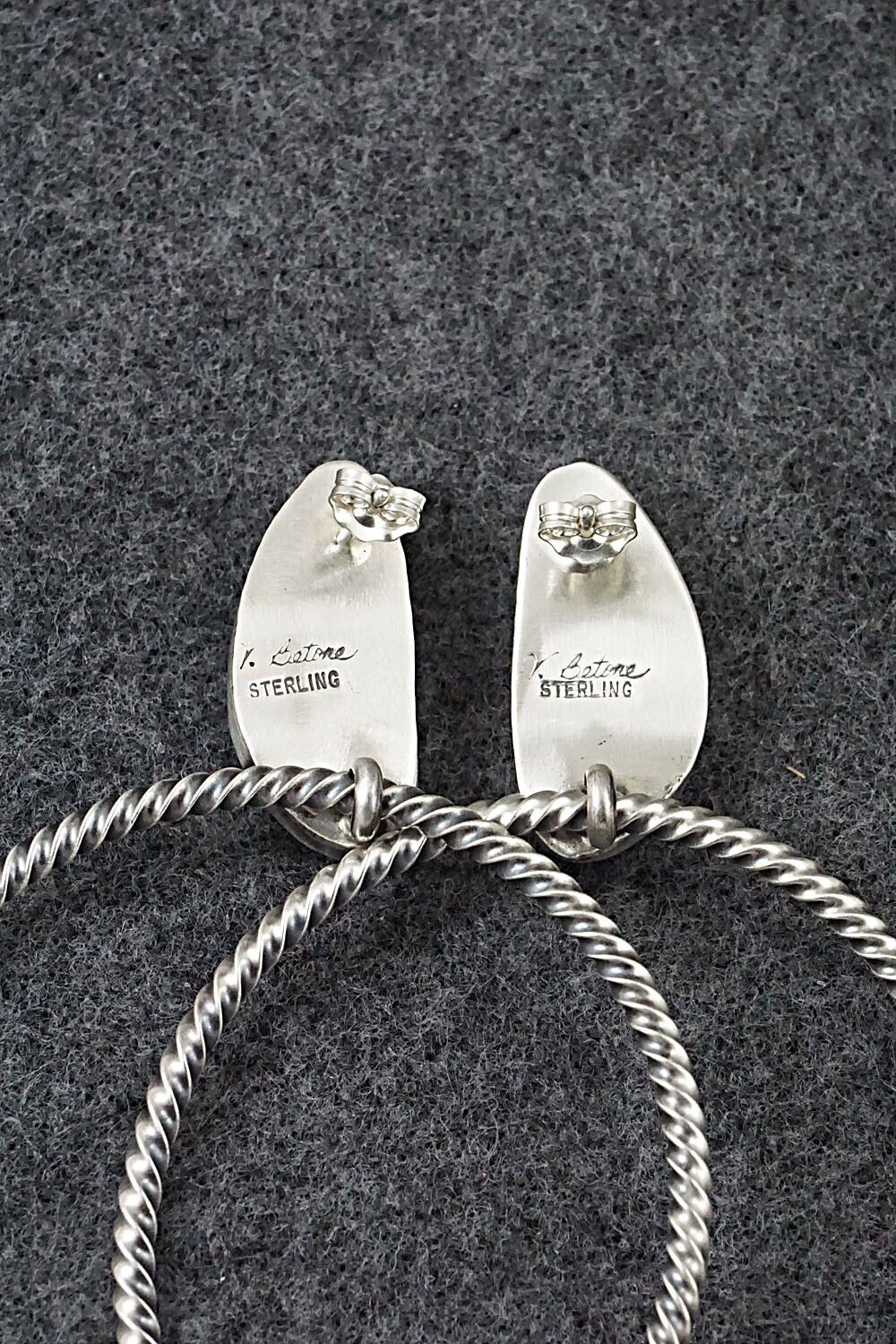 Turquoise & Sterling Silver Earrings - Verley Betone