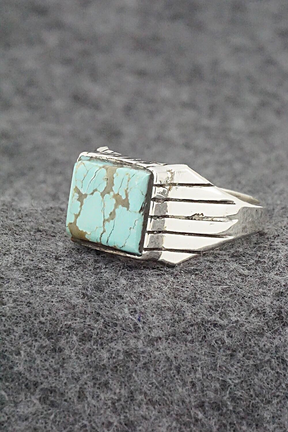 Turquoise & Sterling Silver Ring - Trevor Jack - Size 13