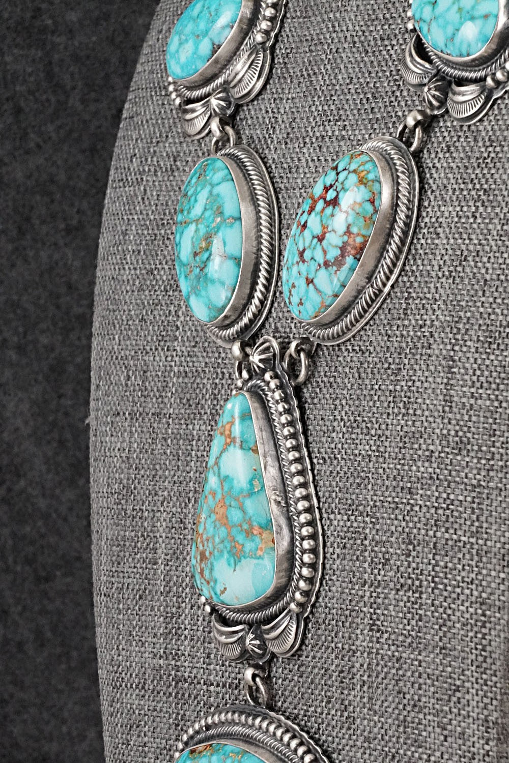 Turquoise & Sterling Silver Necklace and Earrings Set - Randy Boyd
