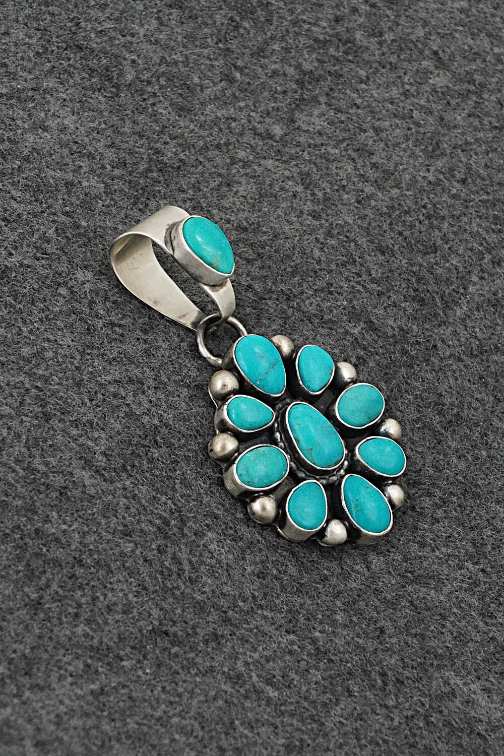 Turquoise & Sterling Silver Pendant - Kathleen Livingston