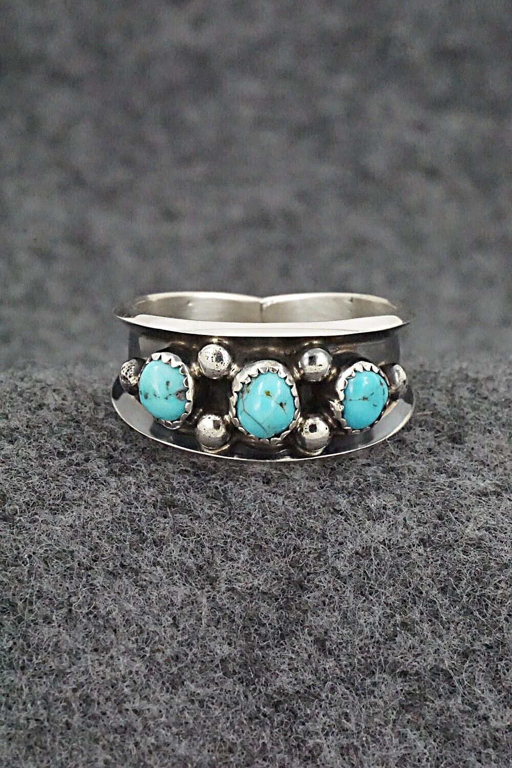 Turquoise & Sterling Silver Ring - Paul Largo - Size 11.5