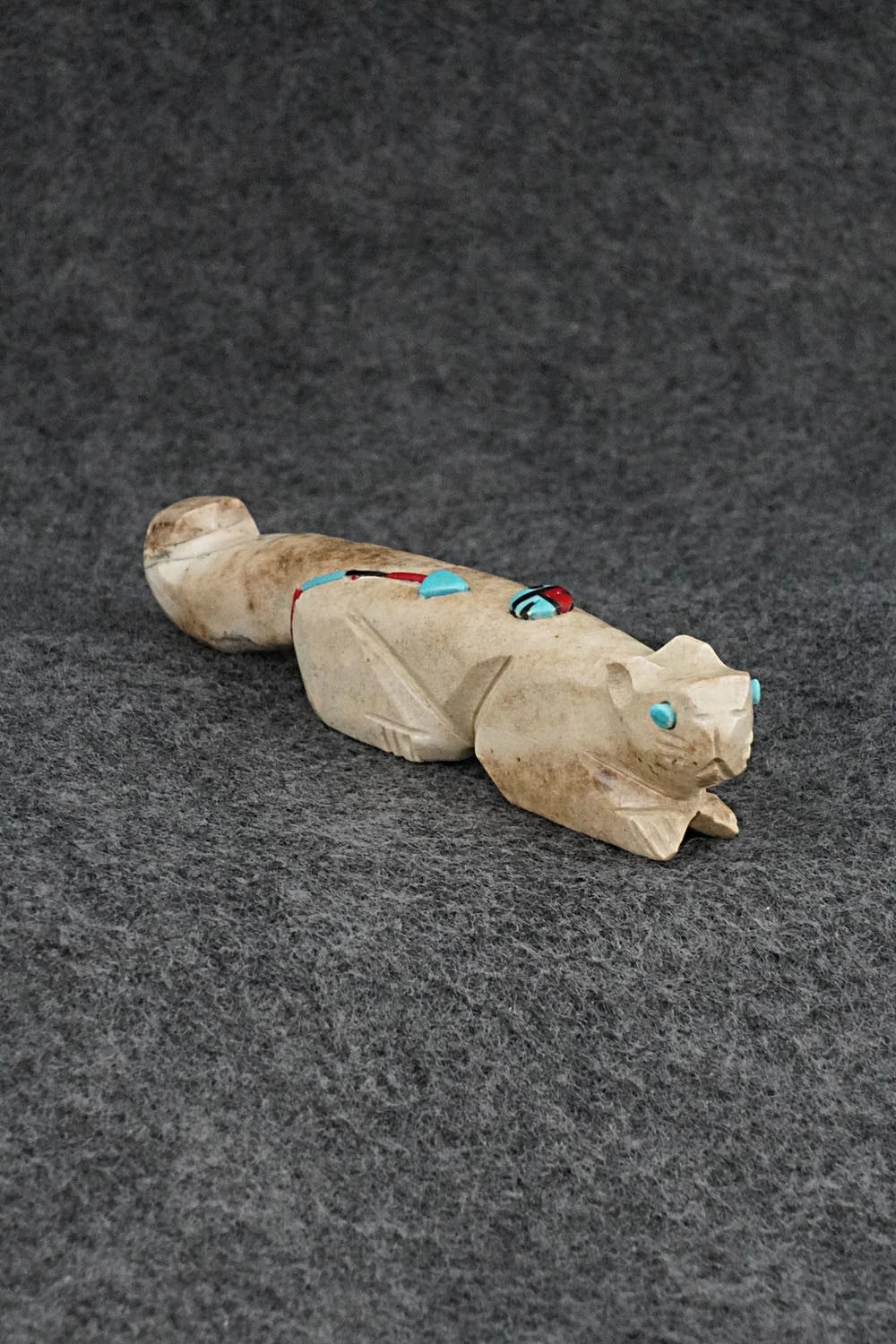 Mountain Lion Zuni Fetish Carving - Danette Laate