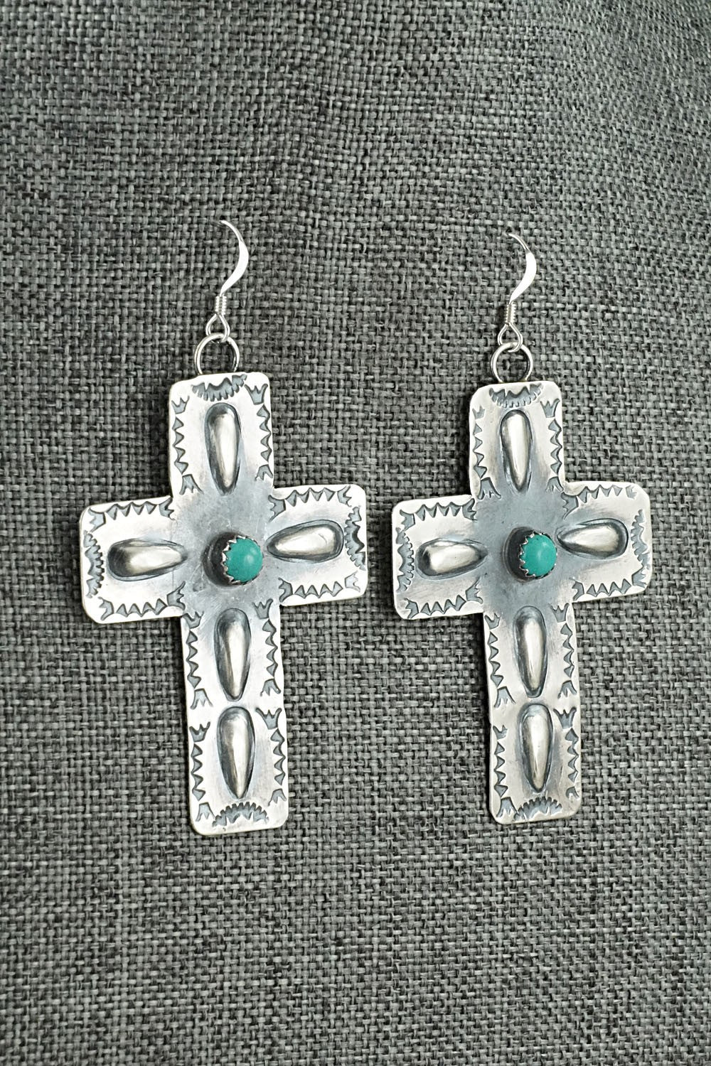 Turquoise & Sterling Silver Earrings - Tim Yazzie