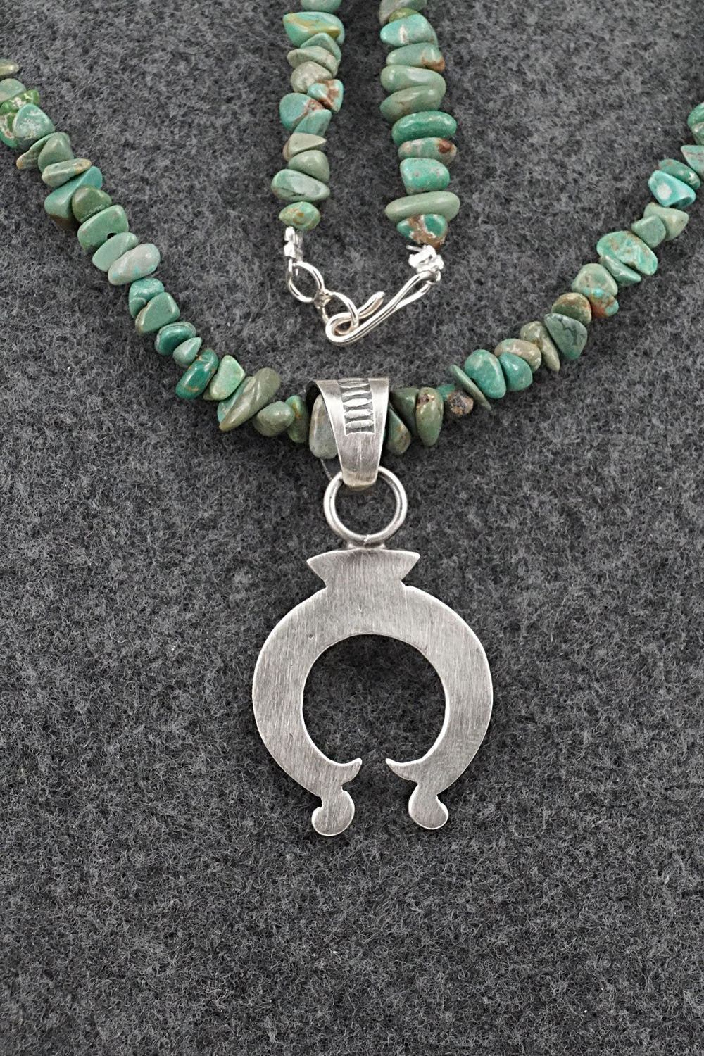 Turquoise & Sterling Silver Necklace 16" - Louise Joe