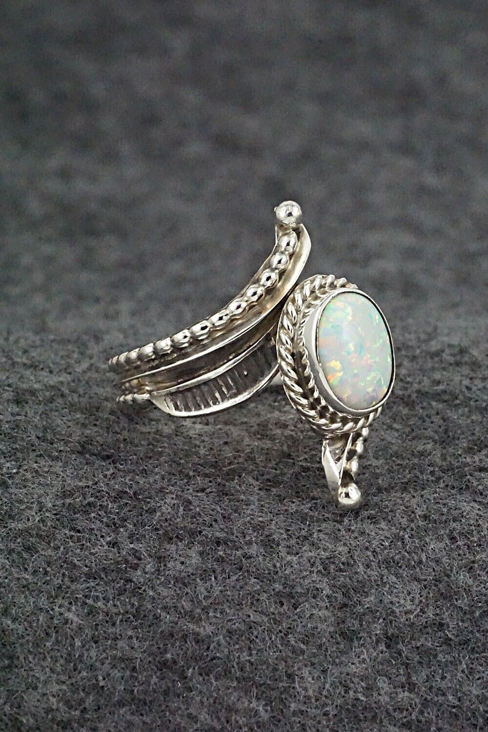 Opalite & Sterling Silver Ring - Thomas Yazzie - Size 8