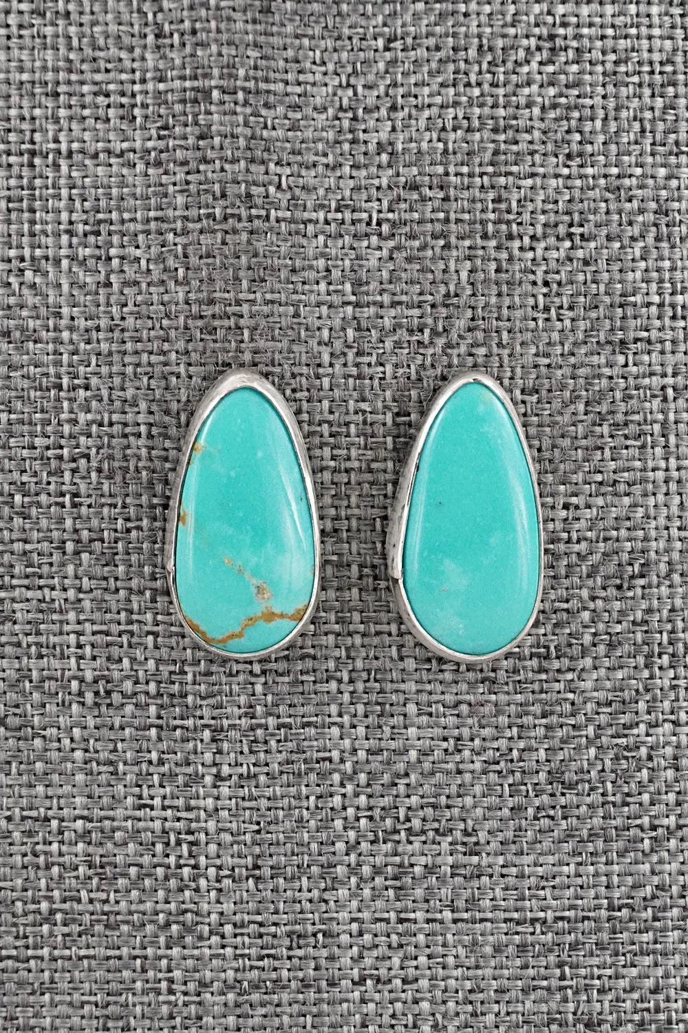 Turquoise & Sterling Silver Earrings - Rosemary Saunders