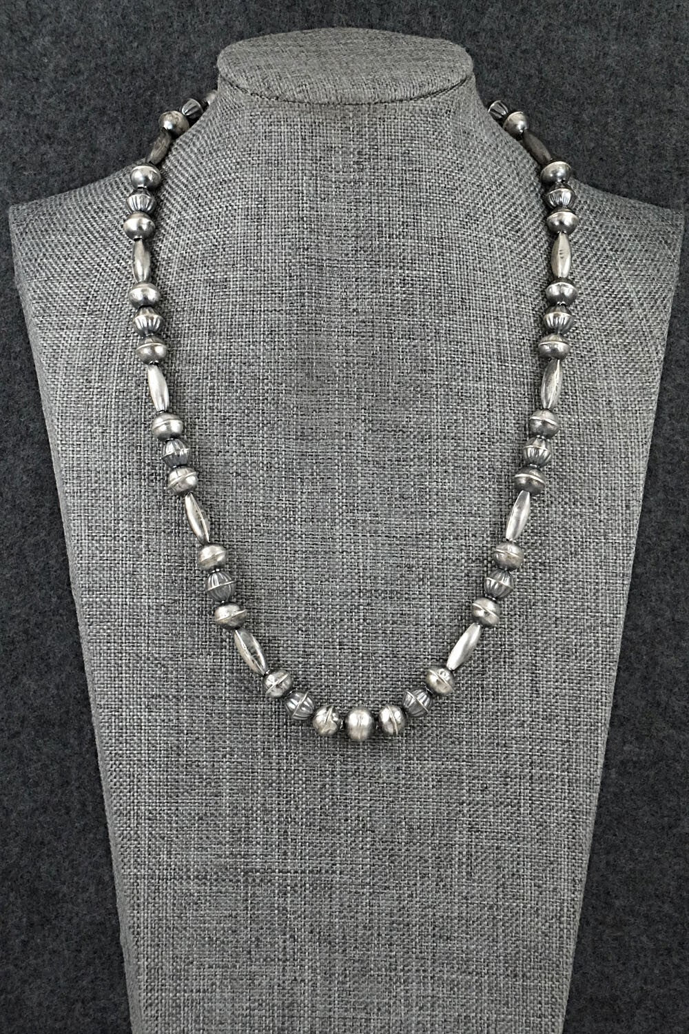 Sterling Silver Navajo Pearl Necklace 18" - Vintage