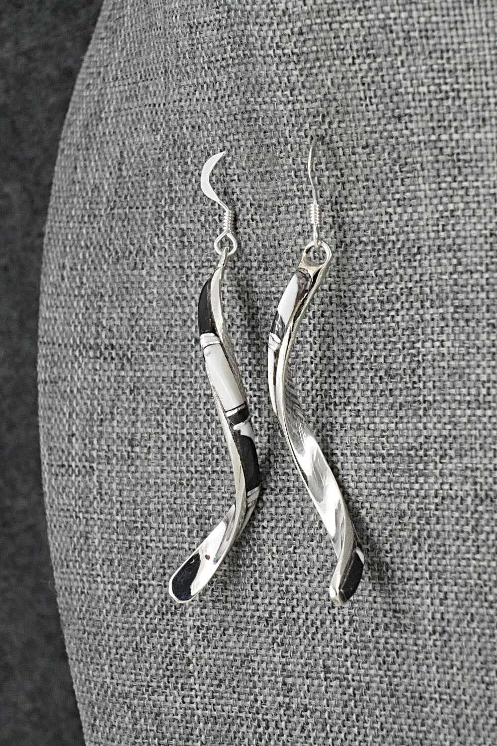 White Buffalo & Sterling Silver Earrings - Terrance Panteah