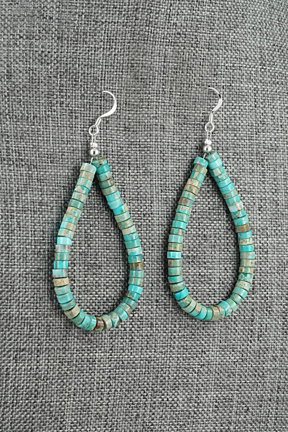 Turquoise & Sterling Silver Earrings - Doreen Jake