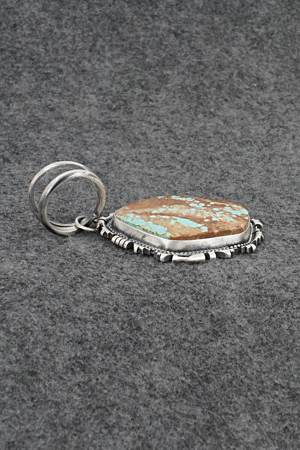Turquoise & Sterling Silver Pendant - Randy Billy