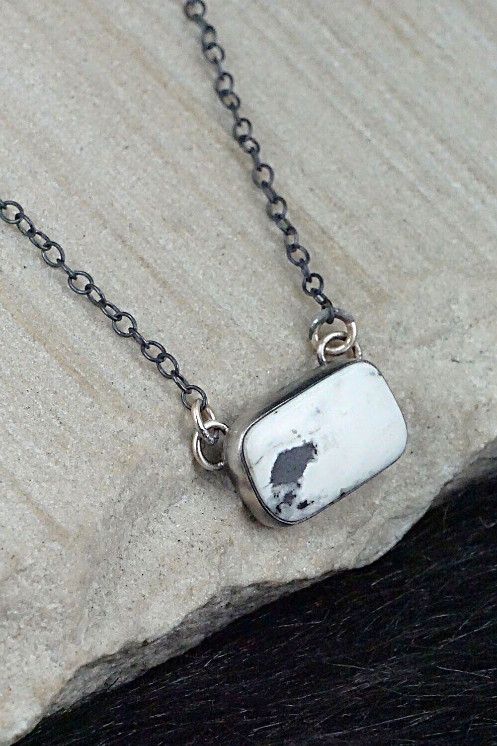 White Buffalo & Sterling Silver Necklace - Angela Martin